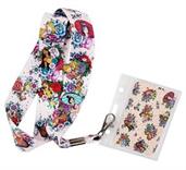 Disney Princess Floral Tattoo Lanyard with Card Holder and 4 Pins