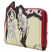 Disney 101 Dalmatians Cruella De Vil Villains Scene Zip Around Wallet