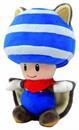 Super Mario Bros Flying Squirrel Blue Toad 8" Plush Doll