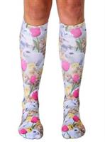 Easter Bunnies Photo Print Knee High Socks
