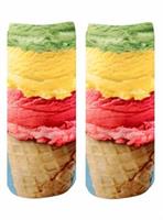 Ice Cream Photo Print Ankle Socks