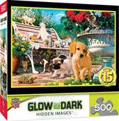 Afternoon at the Park 500 Piece Hidden Images Glow In The Dark Jigsaw Puzzle