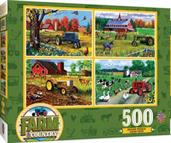 Farm Country 4-Pack 500 Piece Jigsaw Puzzles