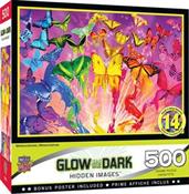 Metamorphosis 500 Piece Hidden Images Glow In The Dark Jigsaw Puzzle