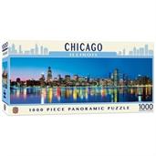 Downtown Chicago Illinois 1000 Piece Panoramic Jigsaw Puzzle