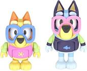 Bluey Action Figure 2 Pack | Pool Time Bluey & Bingo