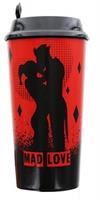 DC Comics Mad Love Harley Queen and Joker Travel Cup, Red