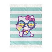 Hello Kitty Popsicle 50 x 60 Inch Beach Throw with Tassels