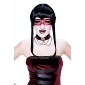 Chelsea Widow Peak Black Adult Costume Wig
