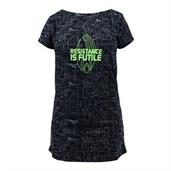 Star Trek Resistance is Futile Glow Ladies Sleep Shirt | Black
