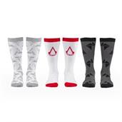 Assassins Creed Icons Mens Crew Socks | Video Game Socks | 3 Pairs Size 9-12