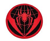 Marvel Spider-Man Miles Morales Chest Logo Round Printed Area Rug | 52 Inches