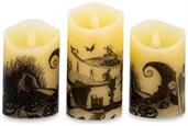Disney Nightmare Before Christmas LED Flickering Flameless Candles | Set of 3