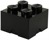 LEGO Desk Drawer 4 Knobs Stackable Storage Box | Black