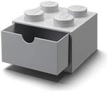 LEGO Desk Drawer 4 Knobs Stackable Storage Box | Grey