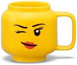 LEGO Winking Girl 9 Ounce Ceramic Mug