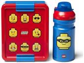 LEGO Minifigure Lunch Box Set | Classic Blue/ Red