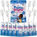 PoppinColorz 8-Piece Bubble Solution and Wands Party Pack | Blazin' Blue