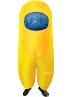 Amongst Us Yellow Imposter Sus Crewmate Inflatable Child Costume | Standard