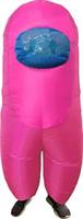 Amongst Us Pink Imposter Sus Crewmate Inflatable Child Costume | Standard