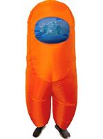Amongst Us Orange Imposter Sus Crewmate Inflatable Adult Costume | Standard