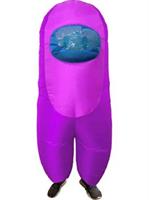 Amongst Us Purple Imposter Sus Crewmate Inflatable Adult Costume | Standard