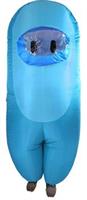 Amongst Us Light Blue Imposter Sus Crewmate Inflatable Adult Costume | Standard