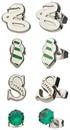 Harry Potter House Slytherin 4-Piece Stud Earring Set