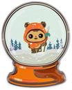Star Wars Wicket Holiday Winter Snow Globe Enamel Pin