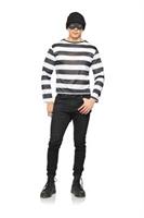 Robber Shirt & Mask Adult Costume Kit