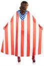 Red White Blue Adult Costume Cape