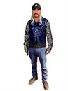 King of Tigers Adult Costume | Blue Shirt With Silver Sleeves