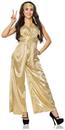 70's Disco Gold Adult Costume Jumpsuit