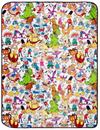 Nickelodeon Cartoon Collage Fleece Throw Blanket | 45 x 60 Inches