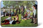 The Office Sunday Afternoon Art Style Fleece Throw Blanket | 60 x 45 Inches
