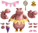 Disney Ultimates Fantasia Hyacinth Hippo 7-Inch Scale Action Figure