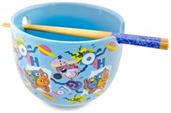 Adventure Time Toss Print 20-Ounce Ramen Bowl and Chopstick Set