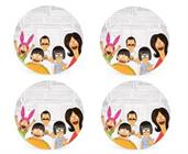 Bob's Burgers Belcher Family 10-Inch Melamine Dinner Plates | Set of 4