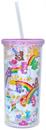 Care Bears Rainbow Stars Carnival Cup With Lid and Straw | Holds 20 Ounces