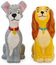 Disney Lady and The Tramp Ceramic Salt and Pepper Shaker Set