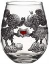 Disney Mickey and Minnie Sketchbook Stemless Wine Glass | Holds 20 Ounces