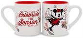Disney Mickey and Minnie Mouse "Celebrate The Season" Ceramic Mugs | Set of 2
