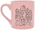 Disney Princess Pink Wax-Resist Ceramic Mug | Holds 14 Ounces