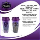 Disney Villains "Bad Vibes Only" Double-Walled Plastic Tumbler | Holds 16 Ounces