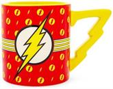 DC Comics The Flash Logo Ceramic Mug With Lightning Bolt Handle | Holds 20 Ounce