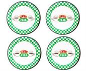 Friends Central Perk Checkerboard Logo 10-Inch Melamine Dinner Plates | Set of 4