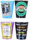 Friends Quotes 1.5-Ounce Plastic Mini Shot Glasses | Set of 4