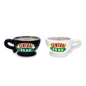 Friends Black and White Central Perk Ceramic Salt and Pepper Shakers