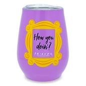 Friends How You Doin 10oz Double Wall Stainless Steel Stemless Tumbler w/ Lid