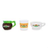 Friends Central Perk 3-Piece 3.5-Ounce Ceramic Sculpted Mini Cup Set